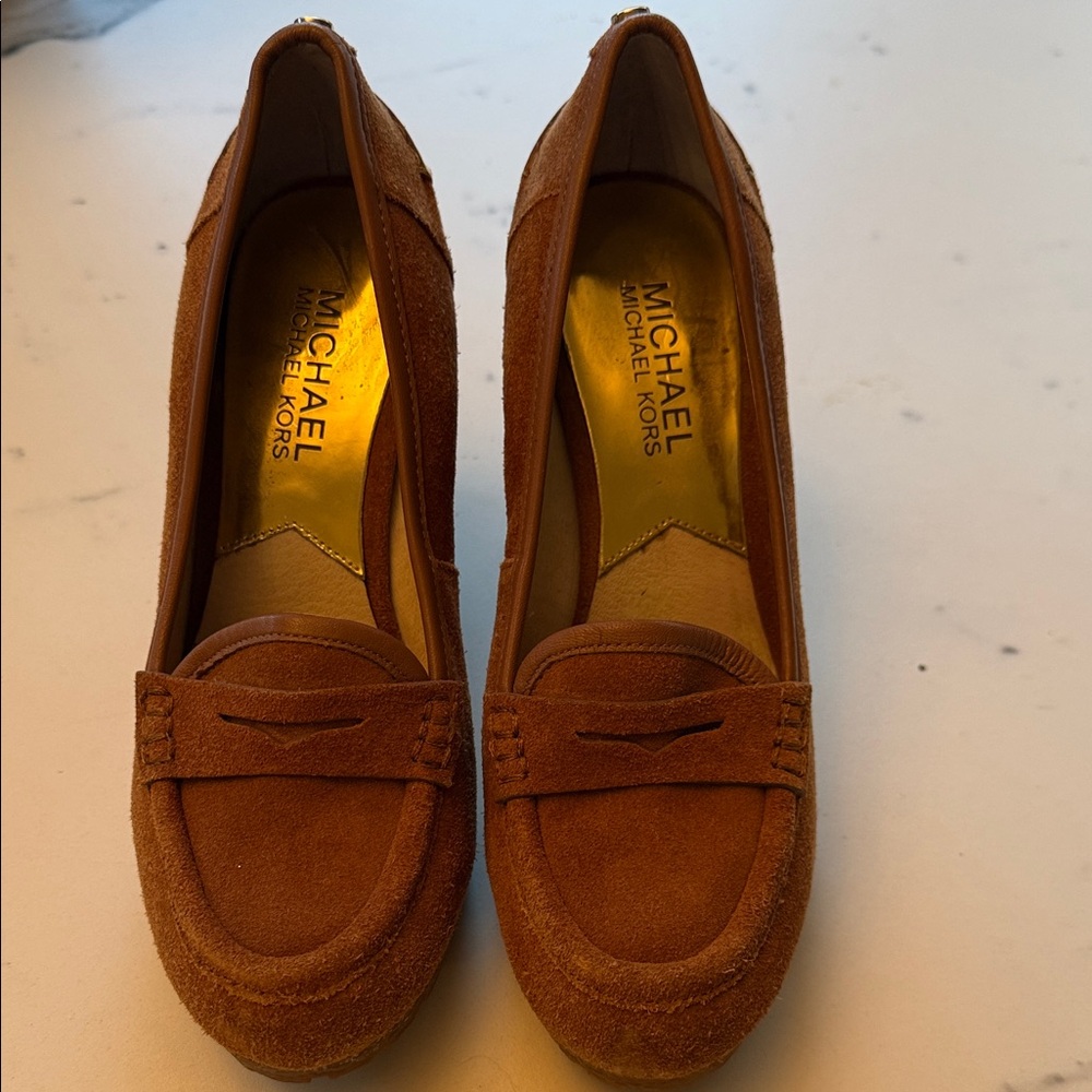 Michael Kors Tan Suede Loafers